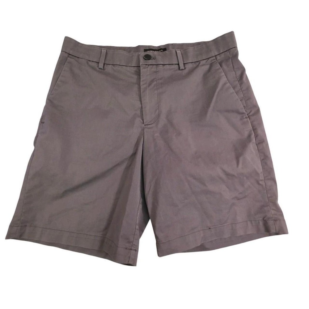 Banana Republic Core Temp Shorts Mens 33 Gray Chino Performance Stretch 9 Inseam